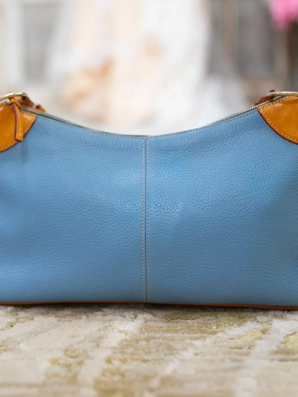 Dooney & Burke Purse Blue pebble leather